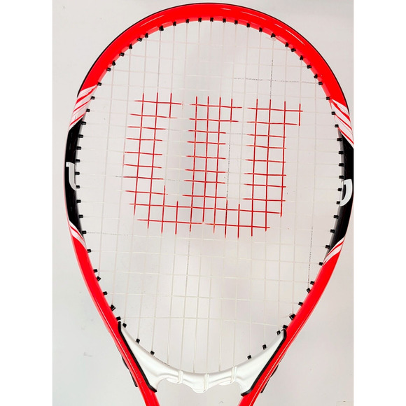 Wilson Roger Federer Stop Shock Tennis Racket Power Strings Red Black 27" 4 3/8" - Picture 2 of 11